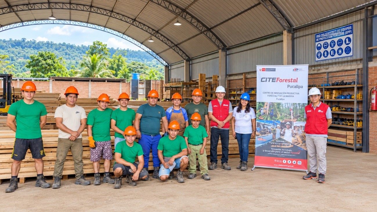 Equipo durante una actividad de capacitación forestal